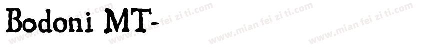 B0doni MT字体转换